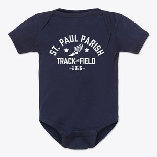 St Paul Parish Track and Field Baby Onesie