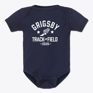 Grigsby Middle School Track and Field Baby Onesie