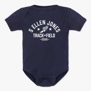S Ellen Jones Elementary School Track and Field Baby Onesie