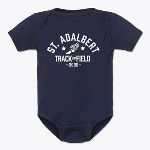 Saint Adalbert Catholic School Track and Field Baby Onesie