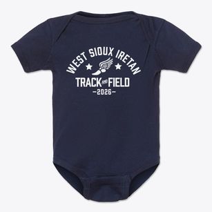 West Sioux School Iretan Track and Field Baby Onesie