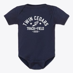 Twin Cedars Community School Track and Field Baby Onesie