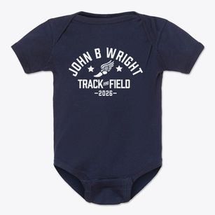 John B Wright Elementary School Track and Field Baby Onesie