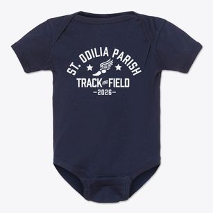 St Odilia Parish Track and Field Baby Onesie