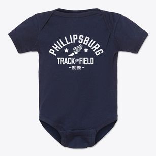 Phillipsburg Middle School Track and Field Baby Onesie