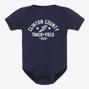Clinton County Area Technology Center Track and Field Baby Onesie