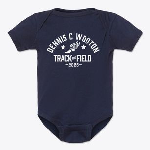 Dennis C Wooton Elementary School Track and Field Baby Onesie