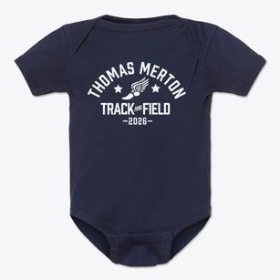 Thomas Merton Academy Track and Field Baby Onesie