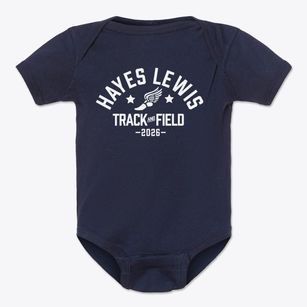 Hayes Lewis Elementary School Track and Field Baby Onesie