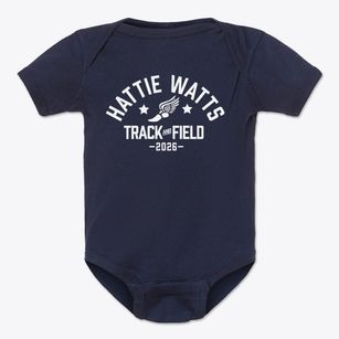Hattie A. Watts Elementary School Track and Field Baby Onesie