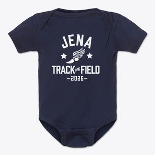Jena Elementary School Track and Field Baby Onesie