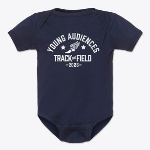 Young Audiences Track and Field Baby Onesie