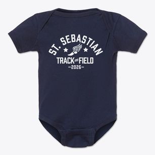 St Sebastian Parish Track and Field Baby Onesie
