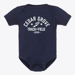 Cedar Grove Elementary School Track and Field Baby Onesie