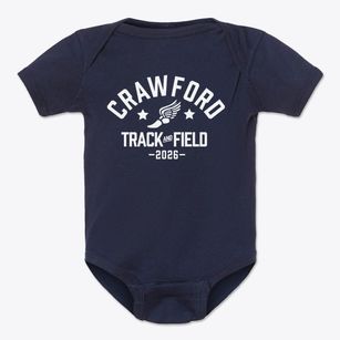 Crawford Elementary School Track and Field Baby Onesie