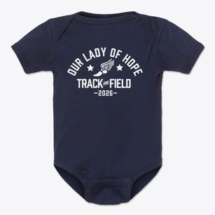 Our Lady Of Hope School Track and Field Baby Onesie
