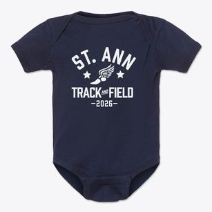 St Ann School Track and Field Baby Onesie