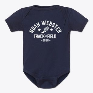 Noah Webster Academy Track and Field Baby Onesie