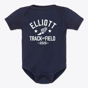 Elliott Elementary School Track and Field Baby Onesie