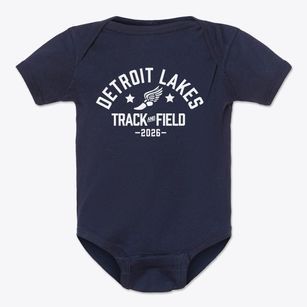 Detroit Lakes Adventist Christian School Track and Field Baby Onesie