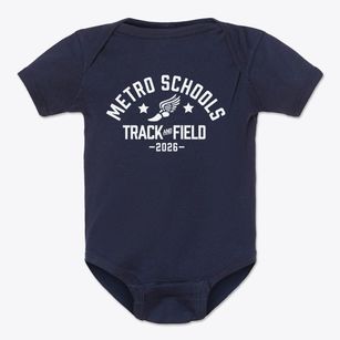 Metro Schools College Prep Track and Field Baby Onesie