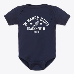 W Harry Davis Academy Track and Field Baby Onesie