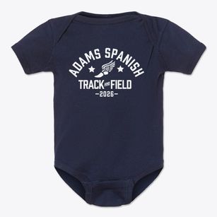Adams Spanish Immersion School Track and Field Baby Onesie