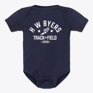 H W Byers Elementary School Track and Field Baby Onesie