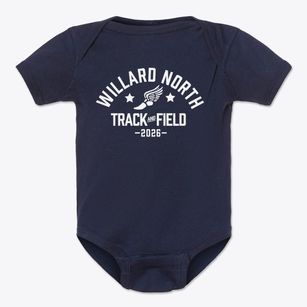 Willard North Elementary School Track and Field Baby Onesie