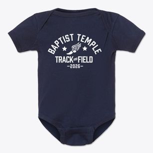 Baptist Temple School Track and Field Baby Onesie