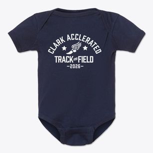 Clark Acclerated Academy Track and Field Baby Onesie