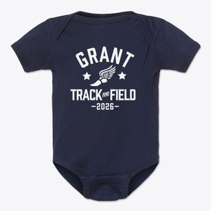 Grant Elementary School Track and Field Baby Onesie