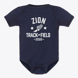 Zion Lutheran School Track and Field Baby Onesie