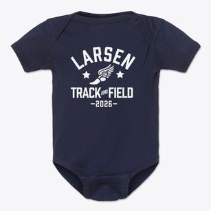 Larsen Christian Academy Track and Field Baby Onesie