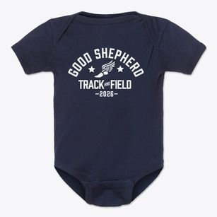Good Shepherd Lutheran School Track and Field Baby Onesie