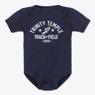 Trinity Temple Academy Track and Field Baby Onesie
