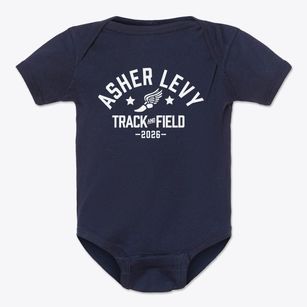 Ps 19 Asher Levy Track and Field Baby Onesie