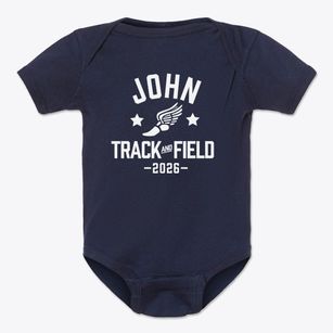 Ps 137 John L Bernstein Track and Field Baby Onesie