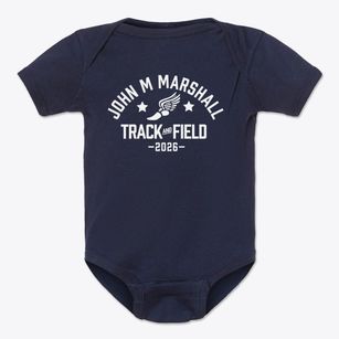 John M Marshall Elementary School Track and Field Baby Onesie