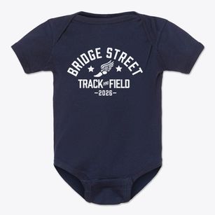 Bridge Street Prep School Track and Field Baby Onesie