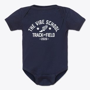The Vibe School Track and Field Baby Onesie