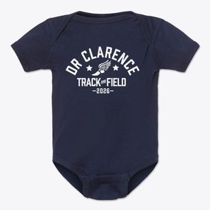 Dr Clarence Johnson Christian Academy Track and Field Baby Onesie
