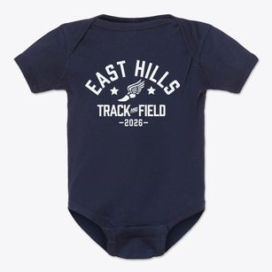 East Hills Elementary School Track and Field Baby Onesie