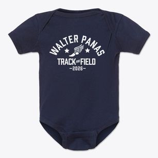 Walter Panas High School Track and Field Baby Onesie