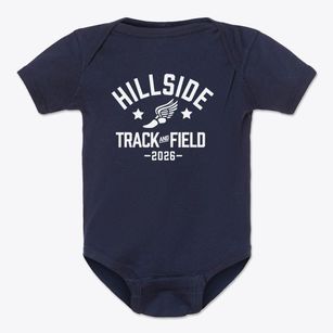 Hillside Elementary School Track and Field Baby Onesie