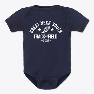 Great Neck South High School Track and Field Baby Onesie