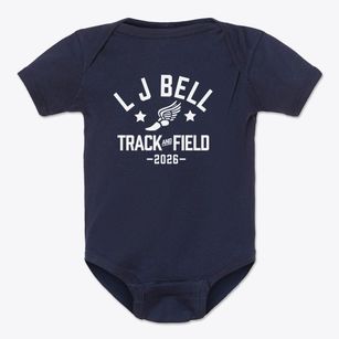 L J Bell Elementary School Track and Field Baby Onesie