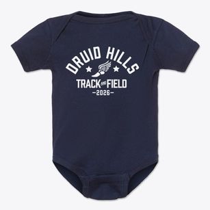 Druid Hills Elementary School Track and Field Baby Onesie