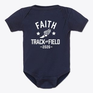 Faith Elementary School Track and Field Baby Onesie