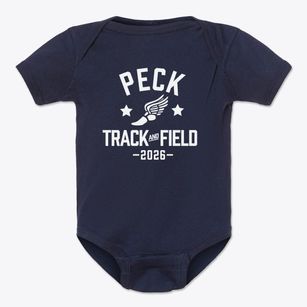 Peck Elementary School Track and Field Baby Onesie
